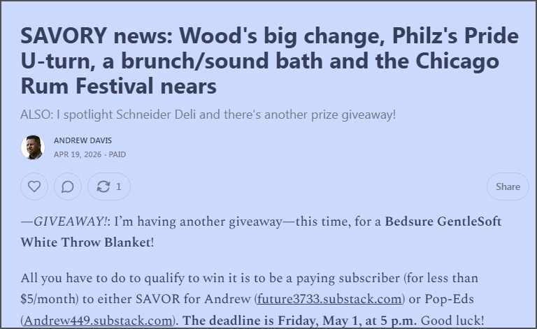 SAVORY news: the Chicago Rum Festival nears